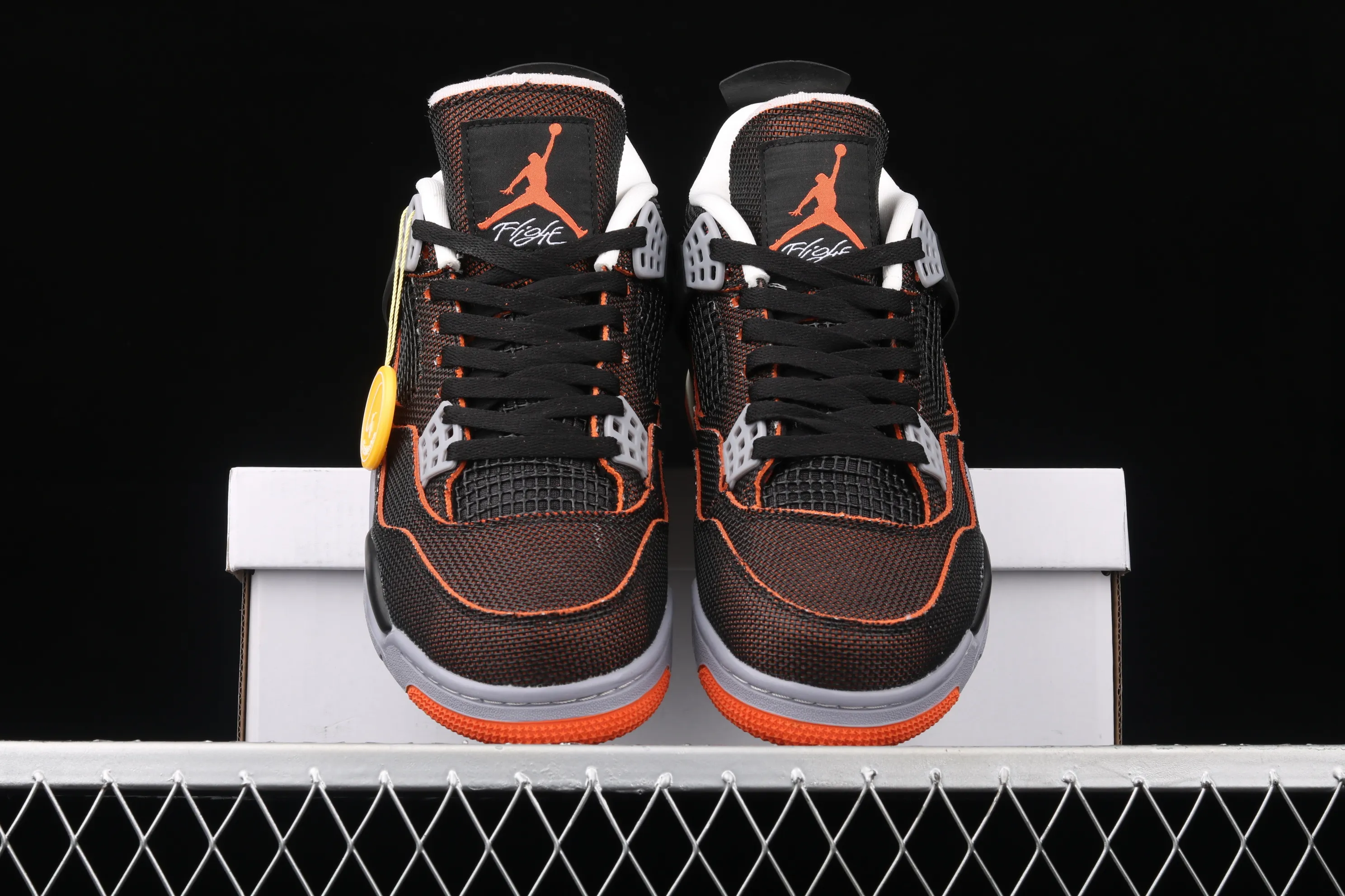 All categories Air Jordan Jordan series basketball shoes Air Jordan 4 G version Air Jordan 4 Retro SE AJ4 Joe 4 brass black orange starfish orange CW7183-100